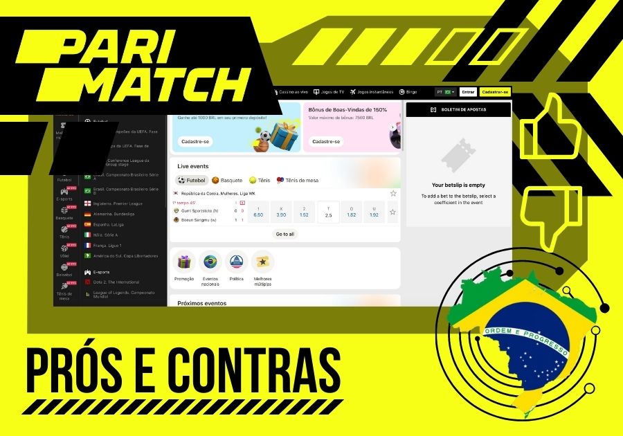 quais são os principais prós e contras de usar um site de apostas Parimatch Brasil