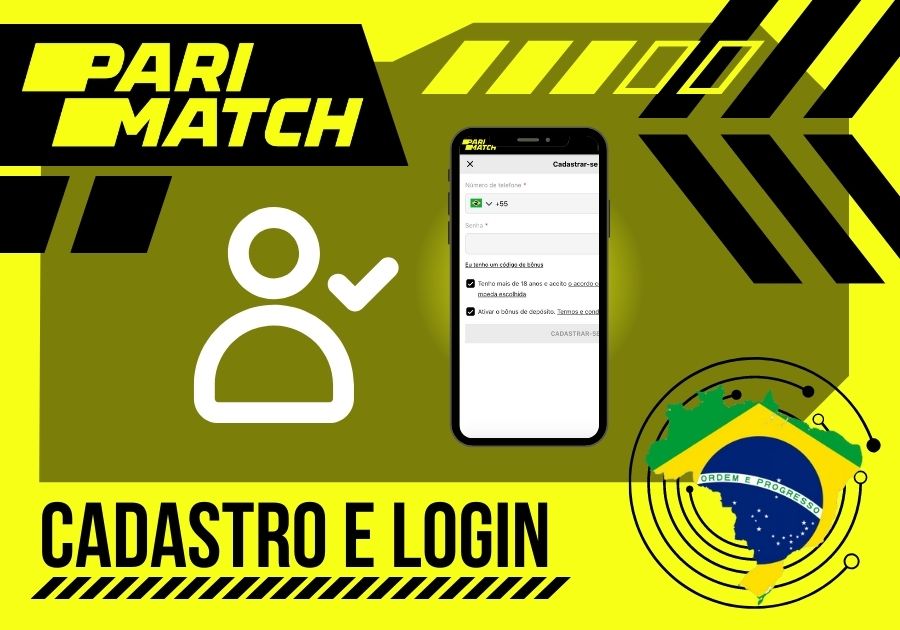cadastro e login no aplicativo Parimatch Brasil