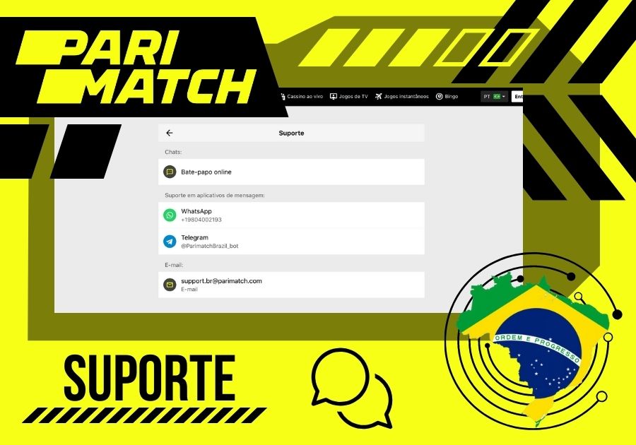 como entrar em contato com o suporte ao jogador Parimatch Brasil